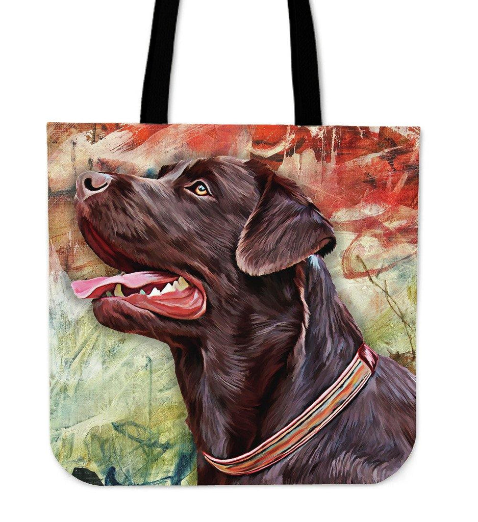 CHOCOLATE LABRADOR RETRIEVER LINEN TOTE BAG - TSP Top Selling Products