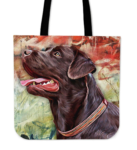 CHOCOLATE LABRADOR RETRIEVER LINEN TOTE BAG - TSP Top Selling Products
