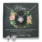 MOTHERS DAY GIFT LOVE KNOT NECKLACE & EARRING SET WITH MESSAGE CARD