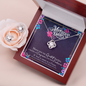 MOTHERS DAY GIFT LOVE KNOT NECKLACE & EARRINGS SET WITH MESSAGE CARD