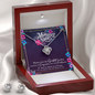 MOTHERS DAY GIFT LOVE KNOT NECKLACE & EARRINGS SET WITH MESSAGE CARD