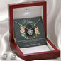 MOTHERS DAY GIFT LOVE KNOT NECKLACE & EARRING SET WITH MESSAGE CARD