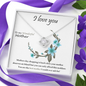 LOVE KNOT NECKLACE WITH MESSAGE CARD GIFT