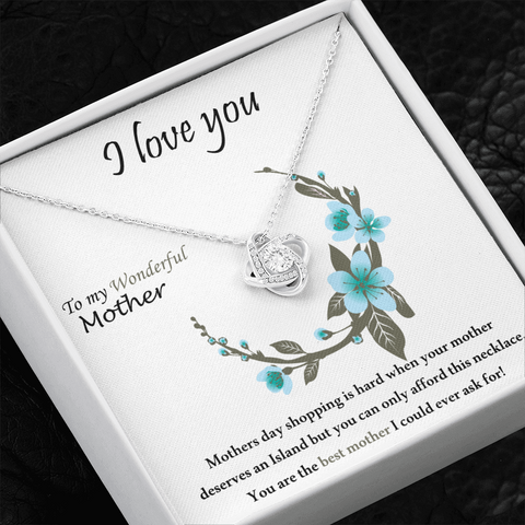 LOVE KNOT NECKLACE WITH MESSAGE CARD GIFT