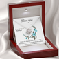 LOVE KNOT NECKLACE WITH MESSAGE CARD GIFT