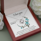 LOVE KNOT NECKLACE WITH MESSAGE CARD GIFT