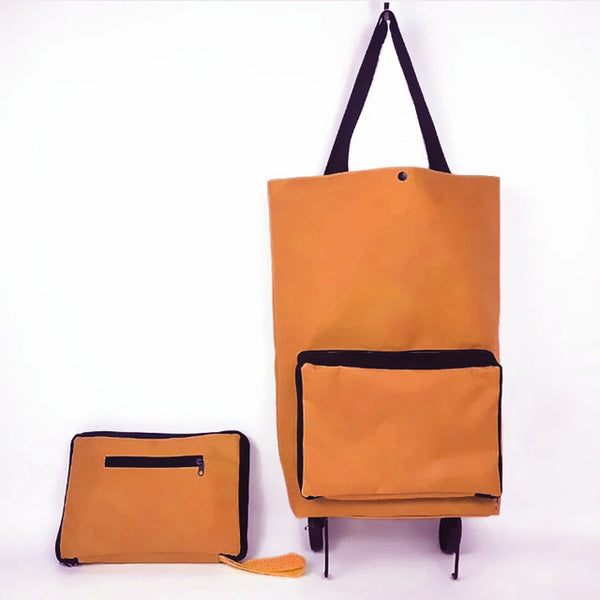 FOLDABLE SHOPPING TOTE BAG WITH WHEELS REUSEABLE