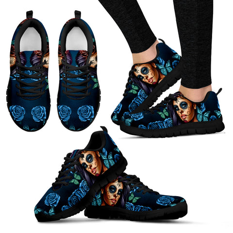 Calavera Girl Sneakers- Running Shoes Turquoise