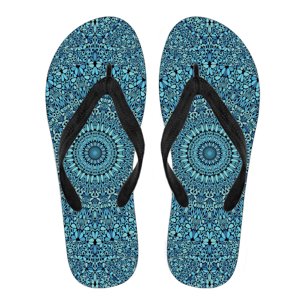 Sky Blue Mandala Women's Flip Flops
