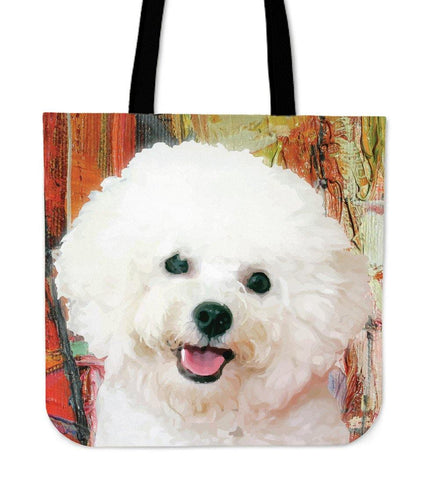 BICHON FRISE LINEN TOTE BAG - TSP Top Selling Products