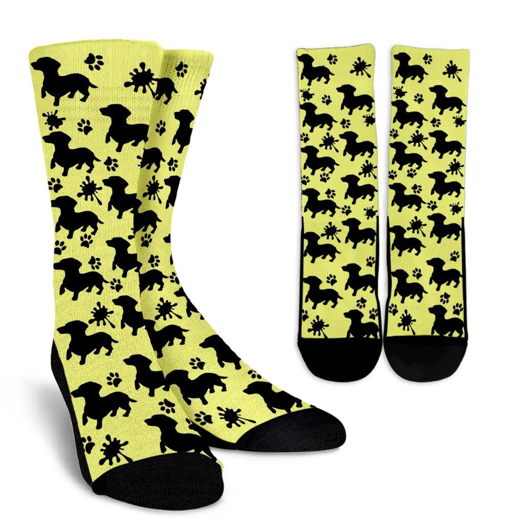 Yellow socks balck dachsund - TSP Top Selling Products