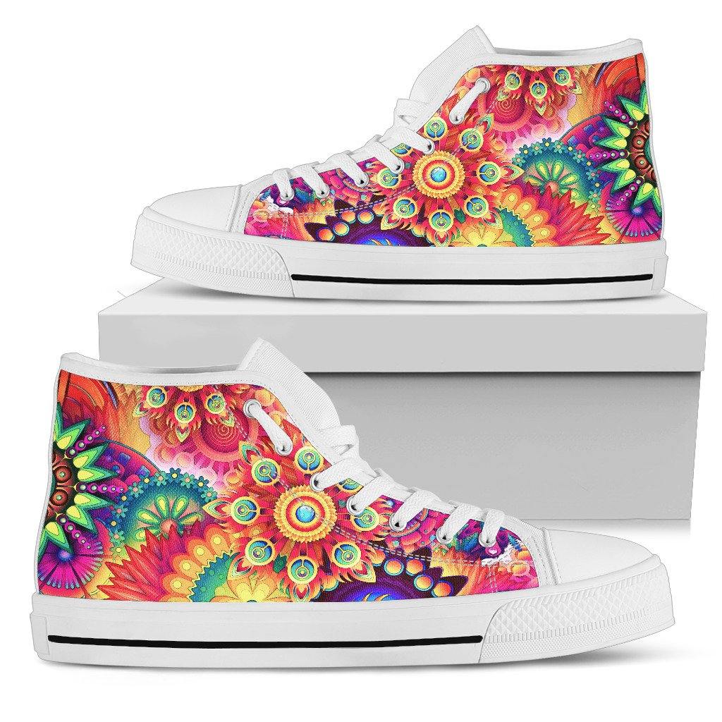 Women's High Tops Colorful Patterns (White Soles) - TSP Top Selling Products
