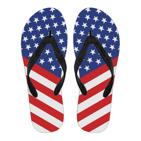 Mens American Flag Flip Flops