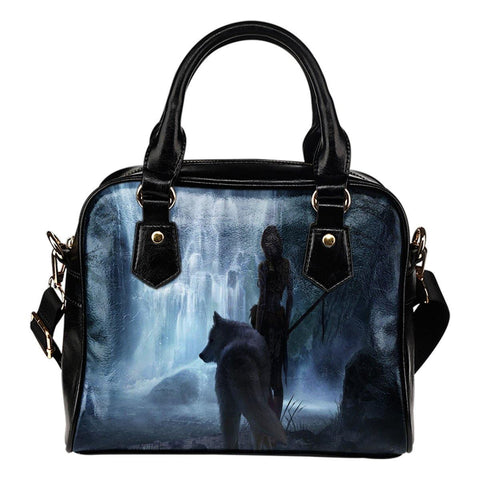 White Wolf Fantasy Leather Shoulder Bag - TSP Top Selling Products