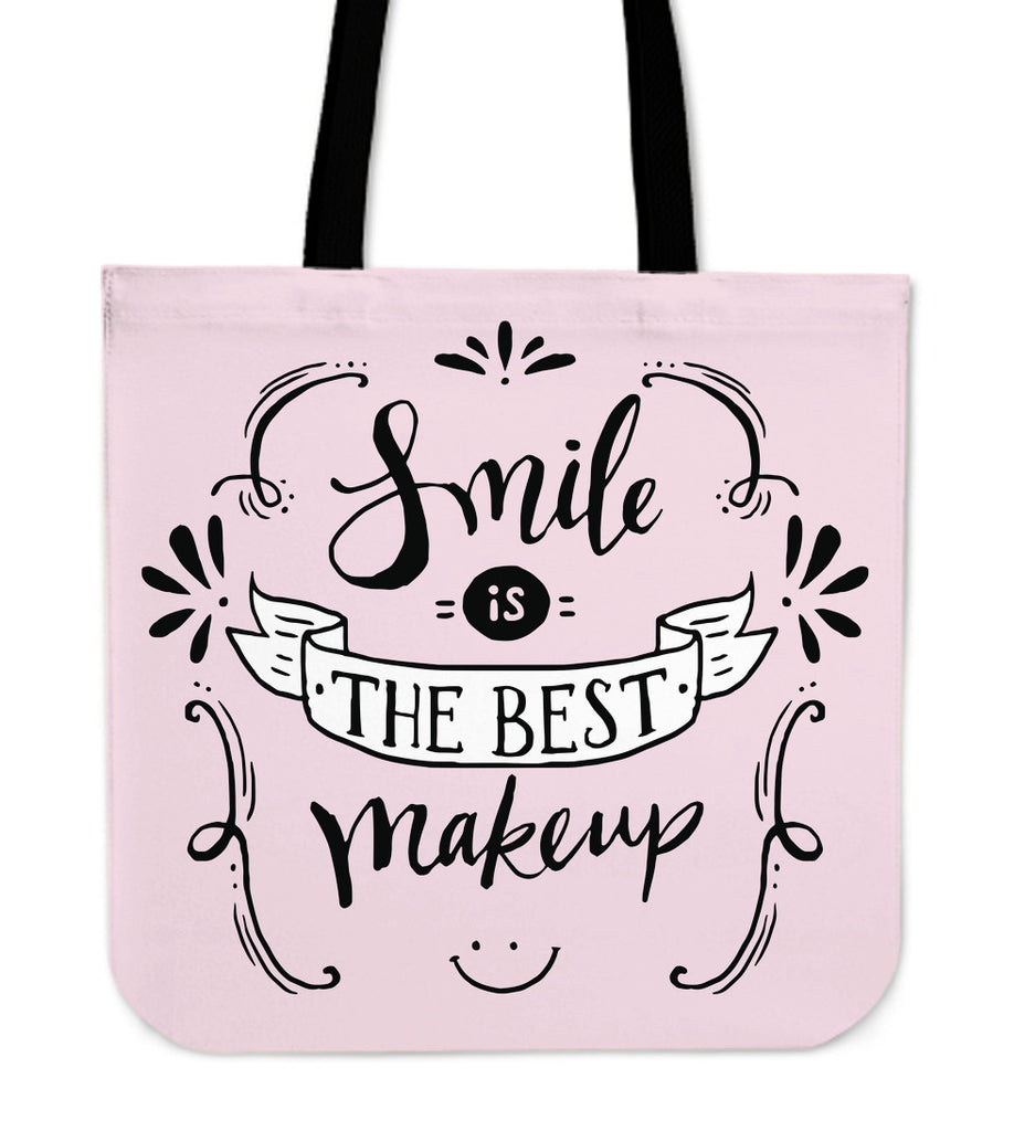 Smile is the Best Makeup Tote Bag
