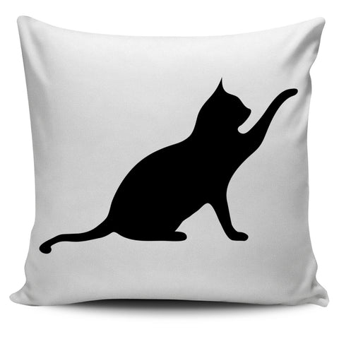 BLACK CAT OUT STRETCHED PAW  SERIES 1 PILLOW COVER