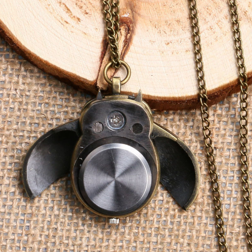 LOVELY NURSE OWL FOB WATCH WITH NECKLACE CHAIN