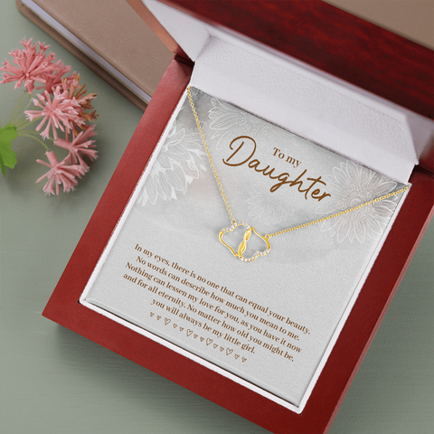 TO MY DAUGHTER -  EVERLASTING LOVE 10K GOLD NECKLACE WITH DIAMONDS