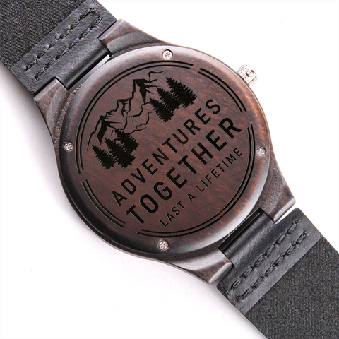 PERSONALISED MENS WATCH- ADVENTURES TOGETHER
