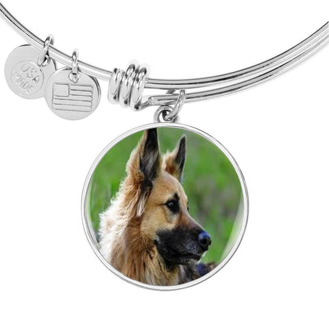 GERMAN SHEPHERD LUXURY BANGLE WITH CIRCLE CHARM - TSP Top Selling Products