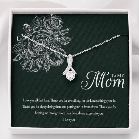 TO MY MOM - ALLURING BEAUTY NECKLACE AND MESSAGE CARD GIFT