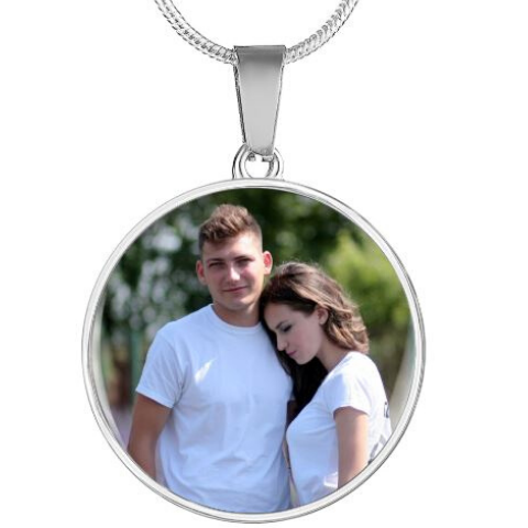 CUSTOM DESIGN YOUR OWN LUXURY NECKLACE W/ CIRCLE CHARM - TSP Top Selling Products