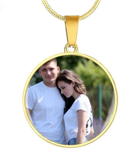 CUSTOM DESIGN YOUR OWN LUXURY NECKLACE W/ CIRCLE CHARM - TSP Top Selling Products