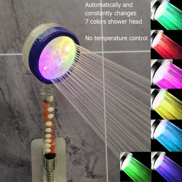 LED  3/7 Color Changing Shower Head Temperature Sensor