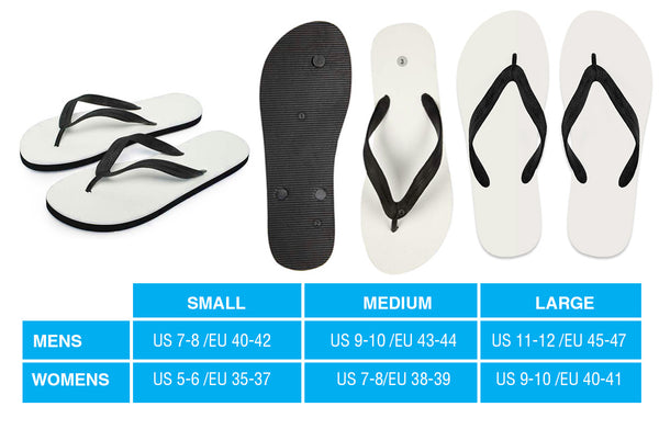 Mens American Flip Flops Size Guide