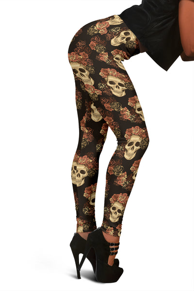 Skull & Roses Gothic Leggings