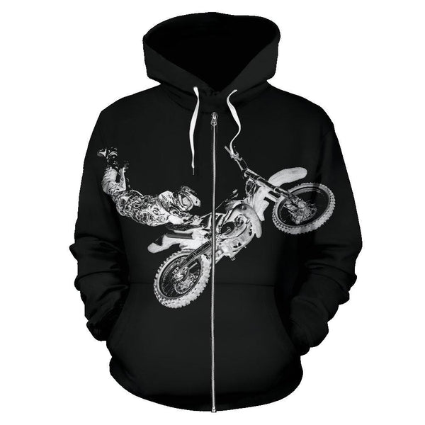 All Over Zip Up Hoodie - Biker - TSP Top Selling Products