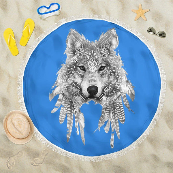 Wolf Spirit Animal Beach Towel - TSP Top Selling Products