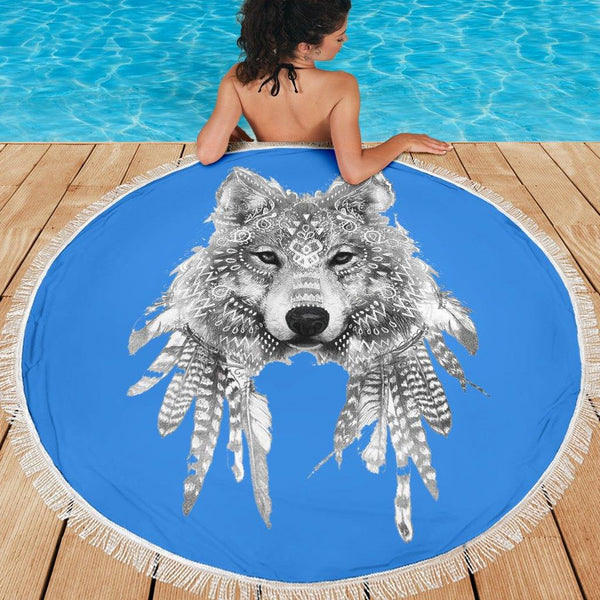 Wolf Spirit Animal Beach Towel - TSP Top Selling Products