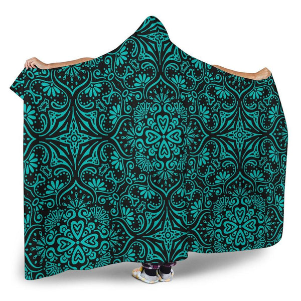 BOHEMIAN TIFFANY GIRL BLACK HOODED BLANKET - TSP Top Selling Products