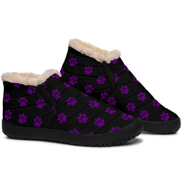 Women's Purple Paw prints winter sneakers - TSP Top Selling Products