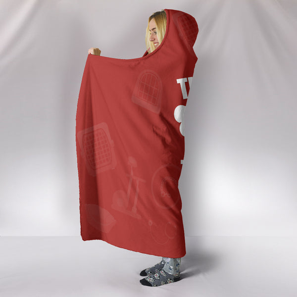THE MORE I LOVE DOGS HOODED BLANKET