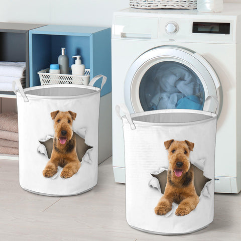 AIREDALE TERRIER - TORNPAPER - LB