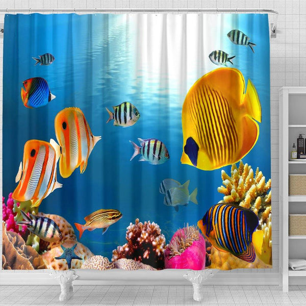Yellow Fish Shower Curtain - TSP Top Selling Products