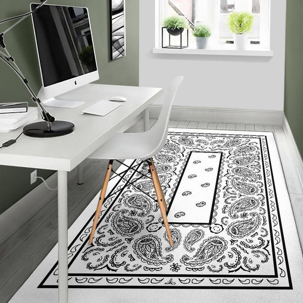 White Bandana Area Rugs - Fitted - TSP Top Selling Products