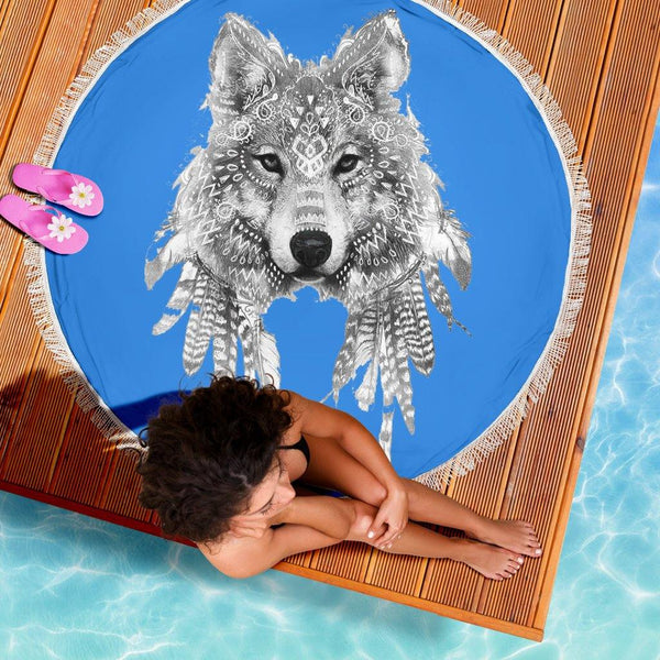 Wolf Spirit Animal Beach Towel - TSP Top Selling Products