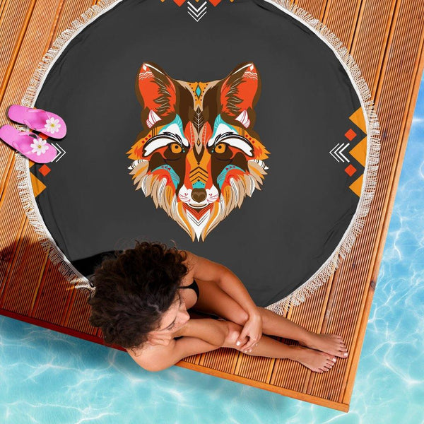 Wolf Abstract Beach Blanket - TSP Top Selling Products