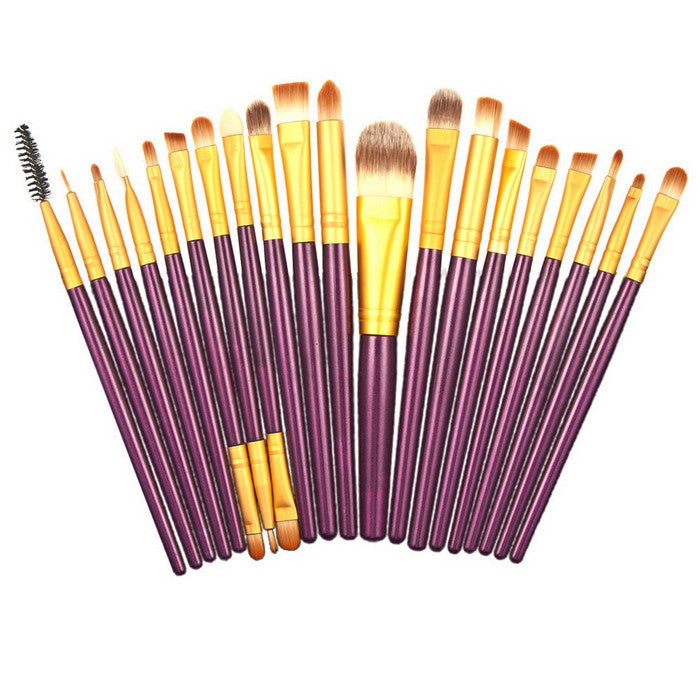 Professional 20 piece Makeup Brushes Purple