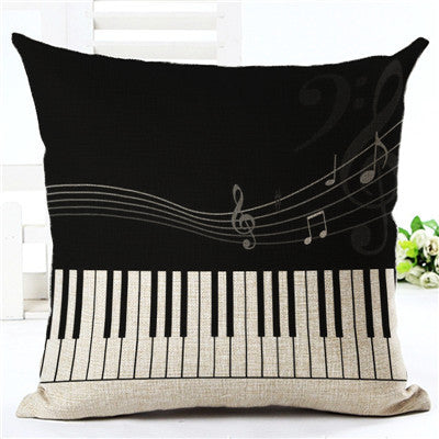 Music Note Series Pillow Cover Piano