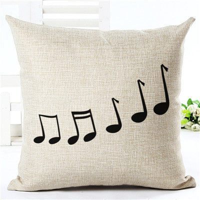 Music Note Series Pillow Cover Musicial Notes
