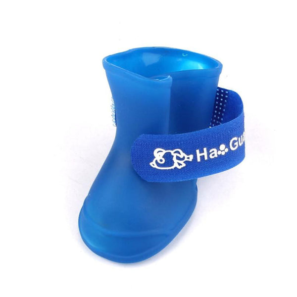 Blue Waterproof Rubber Pet Rain Boots