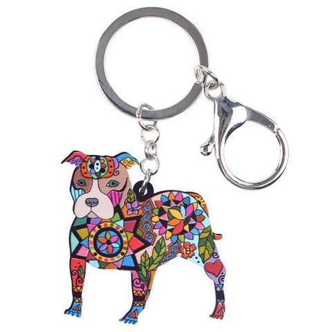 PIT BULL ENAMEL KEYCHAIN - TSP Top Selling Products