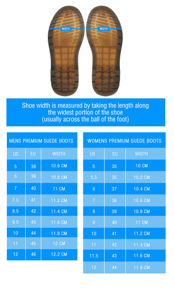 Men's Boots Width Guide